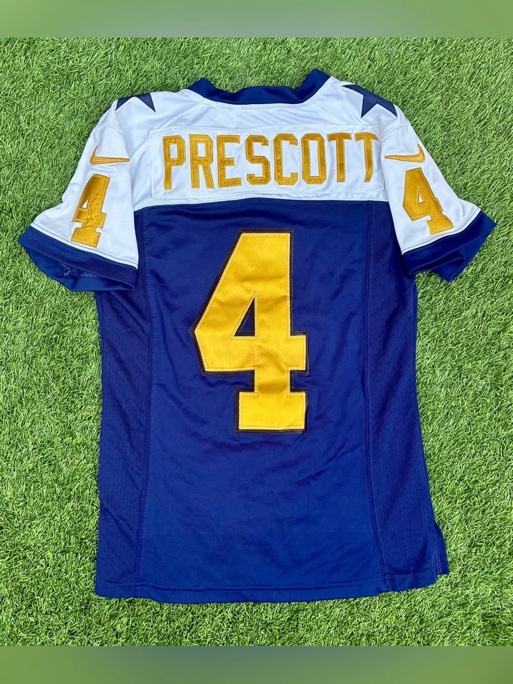 Nike Dak Prescott #4 Dallas Cowboys Jersey Stitched Women’s Small Gold